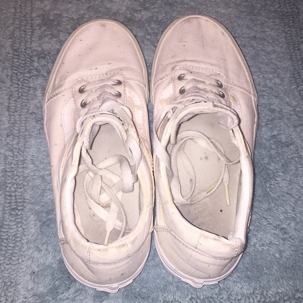 White Color-Speckled old skool Vans - Picture 3 of 4